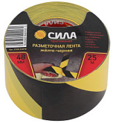 картинка Клейкая лента Разметочная 25м x 48мм x 0.15мм жёлто-черная STHW-2548YB СИЛА от интернет-магазина К1-СТРОЙ