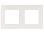 картинка Рамка для розеток и выключателей Серия 12, 12-5102-01 на 2 поста, Сатин белый ЭРА от интернет-магазина К1-СТРОЙ