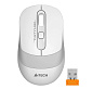 Мышь оптическая беспроводная USB белый/серый 2000dpi Fstyler FG10S A4TECH