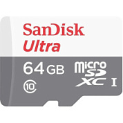 картинка Карта памяти 64GB MicroSD Class10 (100 Mb/s) SanDisk от интернет-магазина К1-СТРОЙ