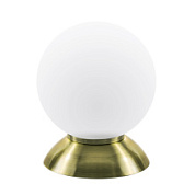картинка 813911*** (MT5092-1EB)  Настольная лампа GLOBO 1х40W  E14 electroplating bronze/white (в комплекте) от интернет-магазина К1-СТРОЙ