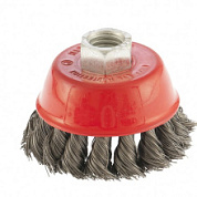 картинка Щетка для УШМ, 65 мм, М14, "чашка", крученая проволока 0.35 мм Matrix от интернет-магазина К1-СТРОЙ