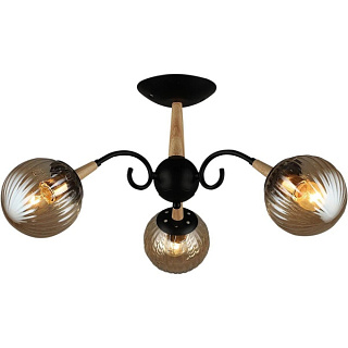 картинка Светильник потолочный 04886-0.3-03 BK+WOOD Reluce от интернет-магазина К1-СТРОЙ