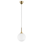 картинка Подвес Lightstar GLOBO 1х40W E14, золото/белый, D250 от интернет-магазина К1-СТРОЙ