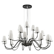 картинка Люстра подвесная Lightstar DIAFANO 21х40W G9, чёрный хром/белый от интернет-магазина К1-СТРОЙ