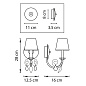 Бра Lightstar MODESTO 1х40W E14, серебро