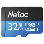 картинка Карта памяти 32GB MicroSD Class10 + SD адаптер Netac от интернет-магазина К1-СТРОЙ