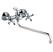 картинка Смеситель ванна крест керамика, переключатель сверху круглый излив 28см V-2505 VIKO от интернет-магазина К1-СТРОЙ