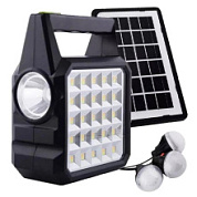 картинка Многофункциональный LED фонарь с солнечной панелью, 3 лампочки, powerbank, Solar Panel GD-105 GDTimes от интернет-магазина К1-СТРОЙ