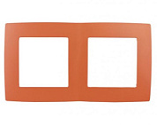 картинка Рамка на 2 поста 12-5002-22 оранжевый ЭРА от интернет-магазина К1-СТРОЙ