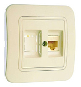 картинка Компьютерная розетка Makel Lillium RJ45, кремовая от интернет-магазина К1-СТРОЙ
