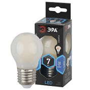 картинка Лампа светодиодная филаментная F-LED P45-7w-840-E27 frost ЭРА от интернет-магазина К1-СТРОЙ