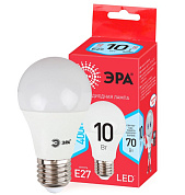 картинка Лампочка светодиодная RED LINE ECO LED A60-10W-840-E27 E27/Е27 10Вт груша нейтральный белый свет ЭРА от интернет-магазина К1-СТРОЙ