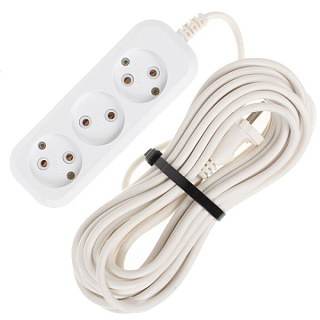 картинка Удлинитель 5м 3 гнезда без заземления JETT от интернет-магазина К1-СТРОЙ