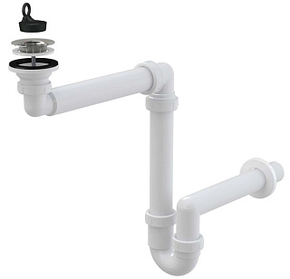 картинка Сифон для умывальника экономящий пространство Ø63 AG2105111 от интернет-магазина К1-СТРОЙ