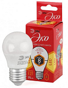 картинка Лампа светодиодная ЭКО P45 8w E27 2700k Led ЭРА шар от интернет-магазина К1-СТРОЙ