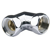 картинка Хромированный латунный уголок для полотенцесушителей, 1"x3/4" резьба внутр./внутр. K9-LF043 TIM от интернет-магазина К1-СТРОЙ