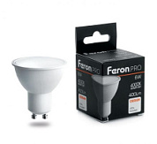 картинка Лампа светодиодная, LB1606 LED GU10 6w 4000k Feron.PRO+OSRAM от интернет-магазина К1-СТРОЙ