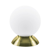 картинка Настольная лампа Lightstar GLOBO 1х40W E14, бронза/белый от интернет-магазина К1-СТРОЙ