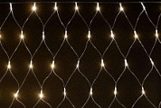 картинка Светодиодная гирлянда сетка теплый, прозрачный шнур 1.5х1.5м от интернет-магазина К1-СТРОЙ