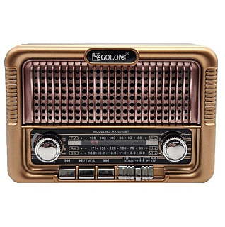 картинка Радиоприемник аккумуляторный медь RX-6060BT GOLON от интернет-магазина К1-СТРОЙ