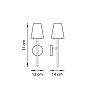 Бра настенное Lightstar DIAFANO 1х40W G9, чёрный хром/белый
