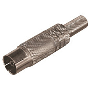 картинка Разъём гнездо TV никель c пружиной 05-2014-4 Rexant от интернет-магазина К1-СТРОЙ