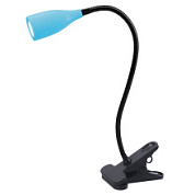 картинка Светильник настольный светодиодный прищепка. Механический выключатель, синий ULM-D501 4W-4000K BLUE Uniel от интернет-магазина К1-СТРОЙ