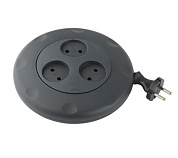 картинка Удлинитель катушка UR-3-3m-B Calypso 3 розетки 3м черная ЭРА от интернет-магазина К1-СТРОЙ