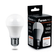 картинка Лампа светодиодная LB-1011 11W E27 6400K Feron.PRO+OSRAM от интернет-магазина К1-СТРОЙ