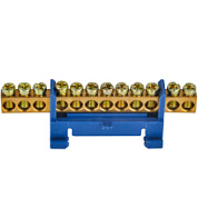 картинка Шина земля-0 12/1 на DIN рейку с изолятором IEK от интернет-магазина К1-СТРОЙ