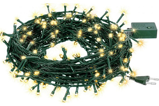 картинка Гирлянда светодиодная теплый, 300L зеленый шнур 12м от интернет-магазина К1-СТРОЙ