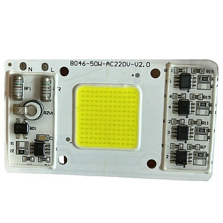 картинка Cветодиодный чип Led 220v 50w 6500K (80-46) от интернет-магазина К1-СТРОЙ