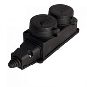 картинка Розетка с заглушкой 2-ая с заземлением IP44 Электро от интернет-магазина К1-СТРОЙ