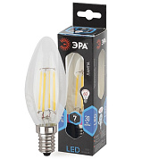 картинка Светодиодная лампа F-LED B35-7W-840-E14 Е14/Е14 7Вт филамент свеча нейтральный белый свет прозрачная ЭРА от интернет-магазина К1-СТРОЙ