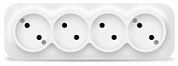 картинка Розетка 4-х местная открытой установки без заземления 16А 220В белая IONICH от интернет-магазина К1-СТРОЙ