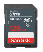 картинка Карта памяти 128GB MicroSD Class10 (80 Mb/s)+SD адаптер SanDisk от интернет-магазина К1-СТРОЙ