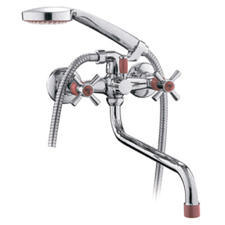 картинка Смеситель для ванны R22118-10 красный/хром Frud от интернет-магазина К1-СТРОЙ