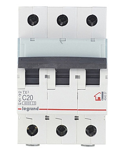 картинка Автоматический выключатель Legrand TX3 3П C 20А от интернет-магазина К1-СТРОЙ