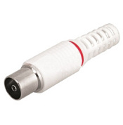 картинка РАЗЪЁМ гнездо TV без пайки белый 05-2043 REXANT от интернет-магазина К1-СТРОЙ