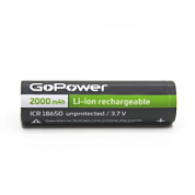 картинка Батарейка аккумулятор 2000mAh 3.7V GoPower от интернет-магазина К1-СТРОЙ
