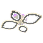 картинка Управляемая светодиодная люстра OVAL DOUBLE RGB 60W 5R-APP-650x500x110-WHITE/WHITE/BULB-220-IP20, УУО00003514 Estares от интернет-магазина К1-СТРОЙ