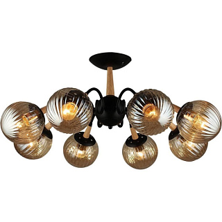 картинка Светильник потолочный 04886-0.3-08 BK+WOOD Reluce от интернет-магазина К1-СТРОЙ