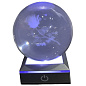 Ночник светильник шар на подставке хрустальная сфера, RGB
