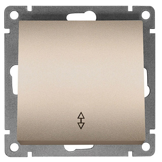 картинка Выключатель 1-клавишный 10А проходной Шампань А0025-Br Universal Афина от интернет-магазина К1-СТРОЙ