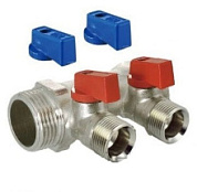 картинка Коллектор с шаровыми кранами 3/4" х 1/2" под конус - на 2 выхода TIM от интернет-магазина К1-СТРОЙ