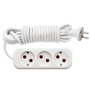 картинка Удлинитель 3м 3 гнезда без заземления Universal  от интернет-магазина К1-СТРОЙ