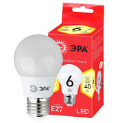 картинка Лампочка светодиодная груша теплый белый свет ECO LED A55-6w-827-E27 ЭРА от интернет-магазина К1-СТРОЙ