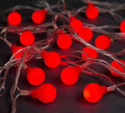 картинка Гирлянда шар красный, прозрачный шнур 100L 9м от интернет-магазина К1-СТРОЙ