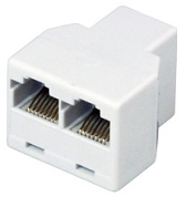 картинка Переходник сетевой LAN, (гнездо 8Р8С (Rj-45) - 2 гнезда 8Р8С (Rj-45)) 06-0112-B Rexant от интернет-магазина К1-СТРОЙ
